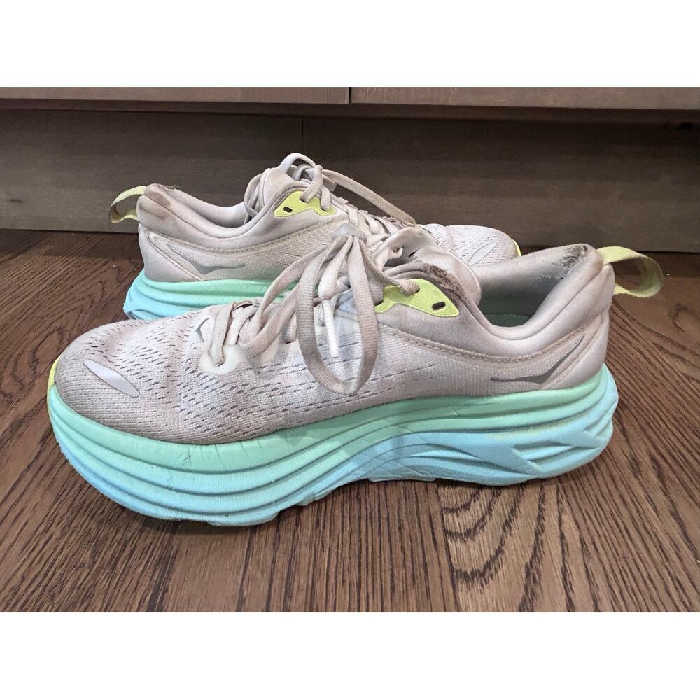 HOKA Bondi 8 Women’s Running Shoes Sz 6 Sunlit Ocean Sneaker Athleisure Walking - Picture 7 of 9